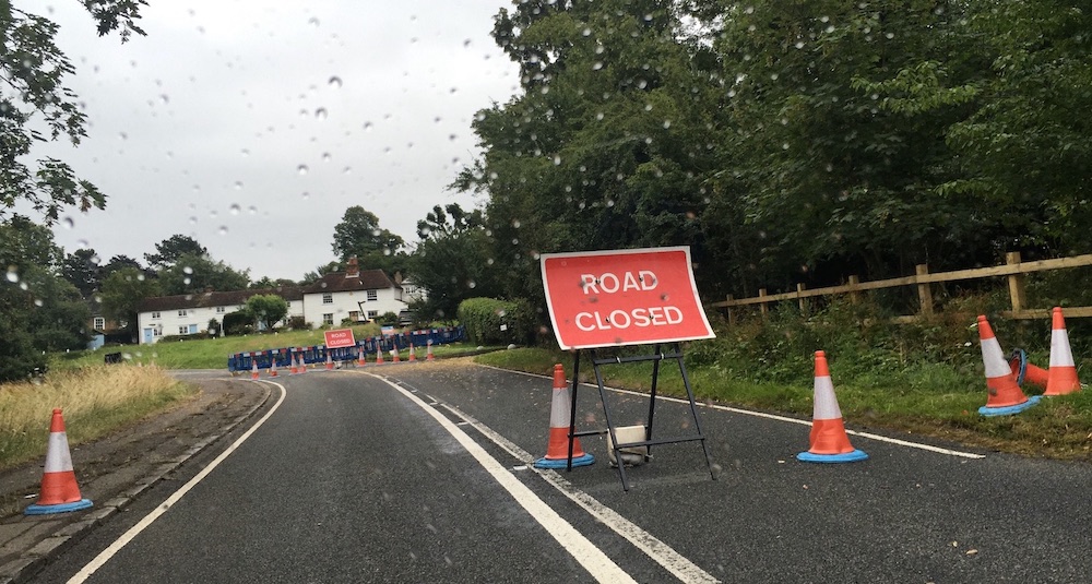 epping forest closed due to stupid road works